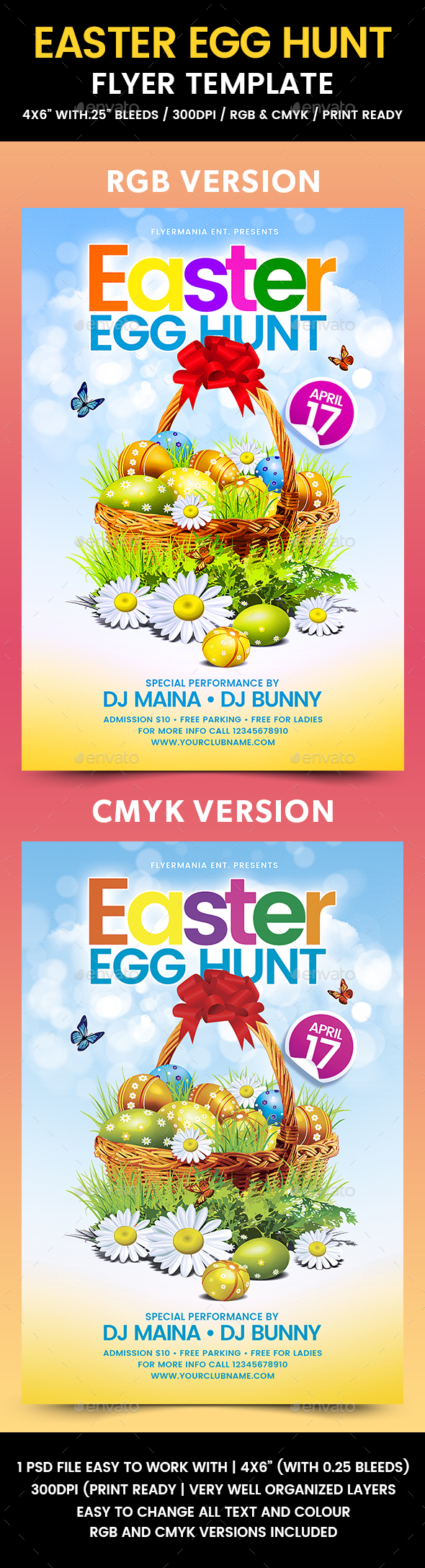 Easter Egg Hunt Flyer Template by Flyermania GraphicRiver
